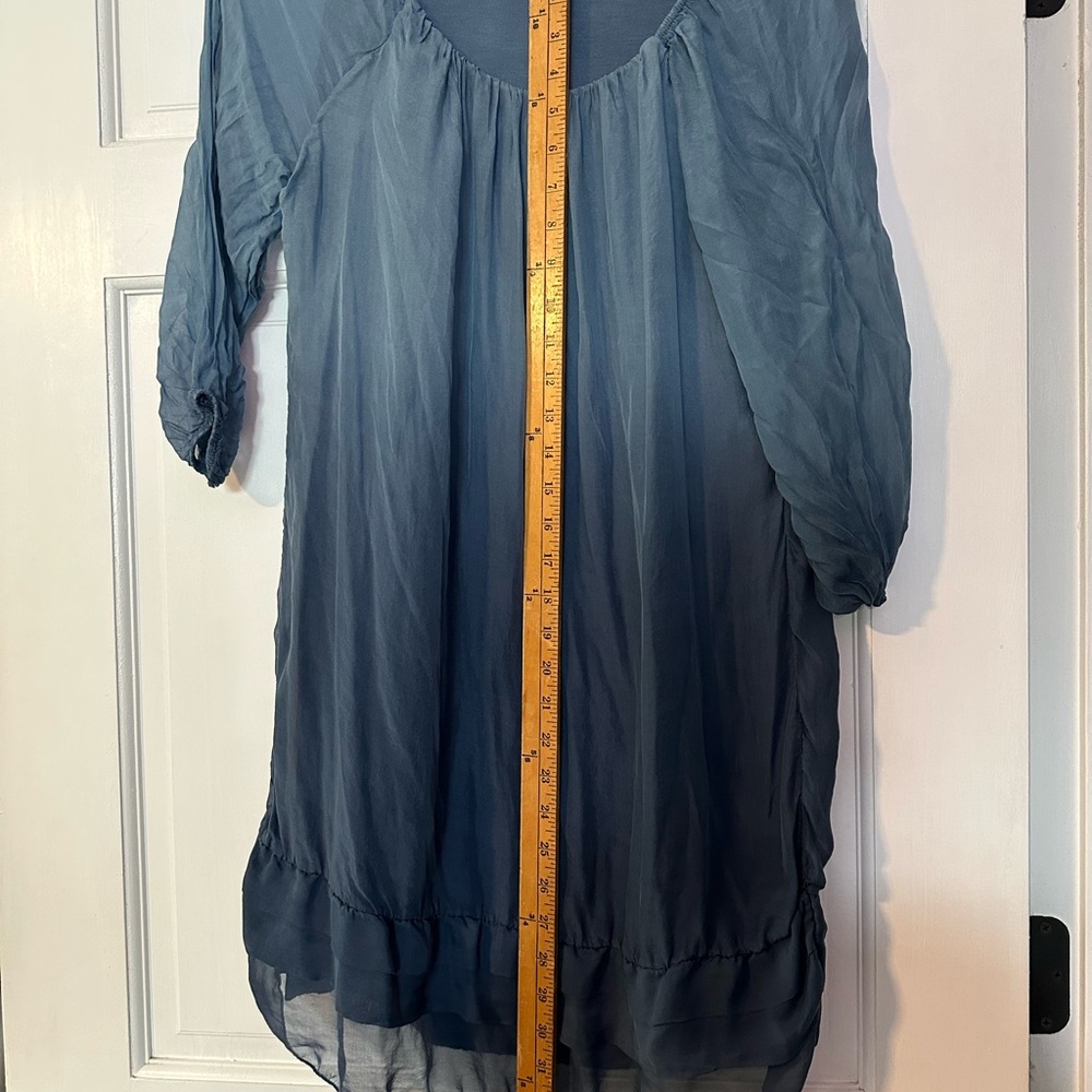 Prontomoda Blue Sheer Blouse